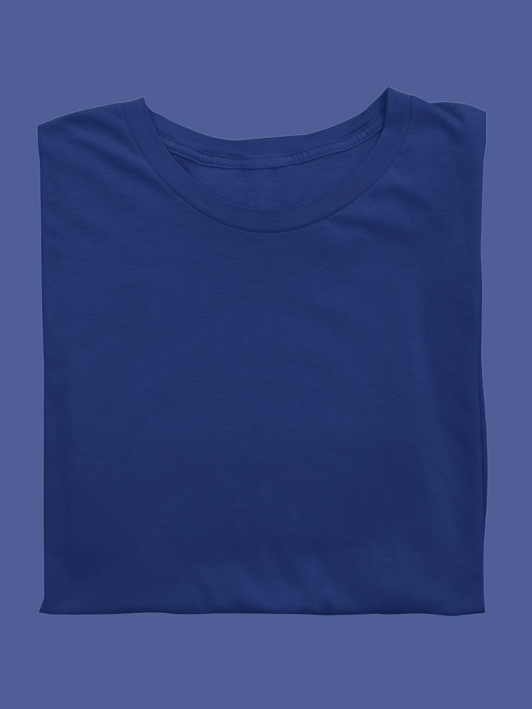 Half Sleeves Crew Neck: Blue